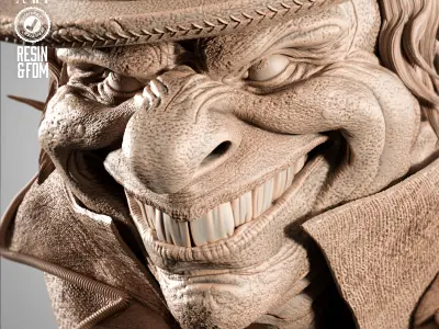 B3DSERK Mad Hatter Portrait Bust 3D print model