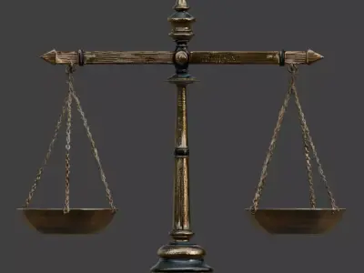 Ancient Egyptian Balance Scale 3D Prop Analysis Low-poly 3D model buy