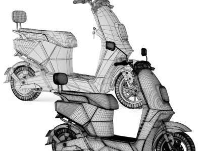 Yadea E3 electric scooter 3D model