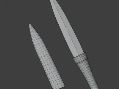 Dagger Low-poly 3D model