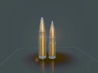Bullet PBR two bullets Low-poly 3D model