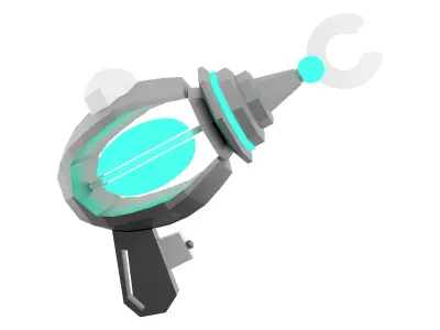 3d cartoon retro space blaster icon 3D model