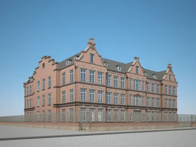 Brick Building 3D model purchase