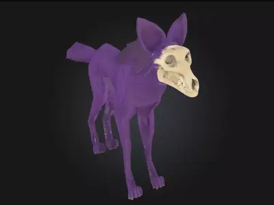 Ethereal Canid Mystical Wolf Creature Model  3D model