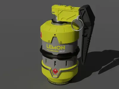 Sci-Fi Grenade Low-poly 3D model shop