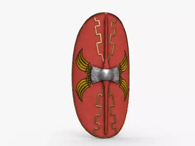 Roman Republican shield 58 to 49 BC Free low-poly 3D model