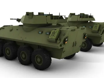 LAV 25 Armored amphibious reconaissance vehicle  3D model
