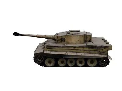 Tiger I Classic Tank Low Poly WWII Heavy Tank Model Low-poly 3D model