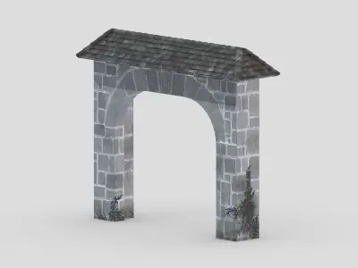 Castle Medieval Middle Ages 05 Low Poly PBR Realistic Low-poly 3D model