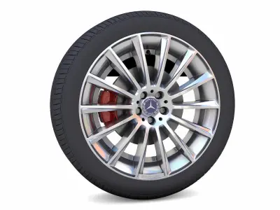 Mercedes-Benz-SL Rim 3D Model Low-poly 3D model