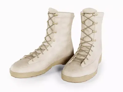 Wellco C251 - US Navy Flight Deck Steel Toe Boots  Low-poly 3D model
