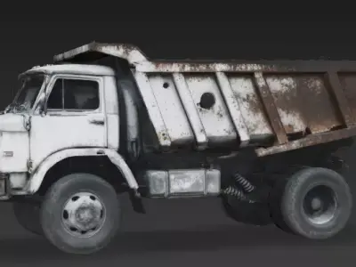Weathered Industrial Concrete Mixer Truck 3D Model Low-poly 3D model by Bolt-3D-Studio