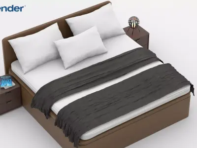 Modern Bed Design 01 Free 3D model