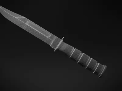 Combat Knife Free 3D model get