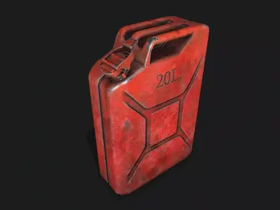 Jerrycan gas can Low-poly 3D model order