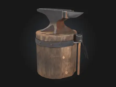 Blacksmiths Stand  The Crafting Corner of Iron and Fire 3D model