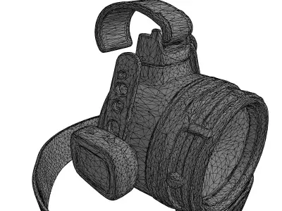 Industrial Vintage Headlamp 3D Model Low-poly 3D model