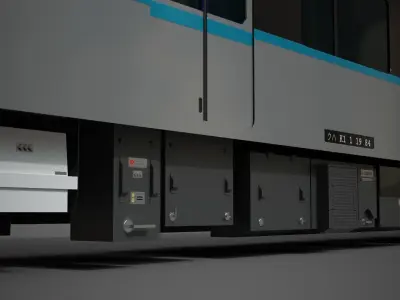 MRT Jakarta Train 3D Model AR VR Games Ready Low-poly 3D model