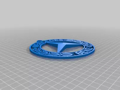 Mercedes keychain   Free 3D print model