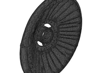 Weathered Industrial Turbine Part 3D model
