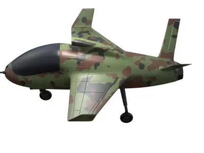 military toy aircraft 3D model