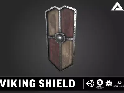 Viking Shield 01 Low-poly 3D model