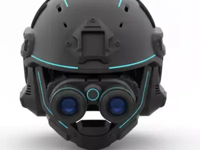 High Tech Night Vision Combat Helmet 3D Model  Low-poly 3D model