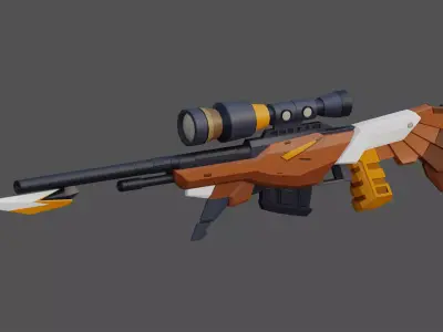 Eagle Sniper Game Ready 3D Model Low-poly 3D model