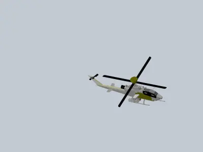 Battleship and helicopter and Life boat launcher and raft 3D model