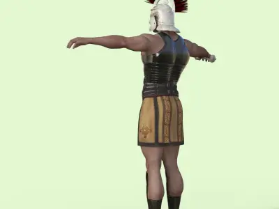 Gladiator Rigged Low-poly 3D model
