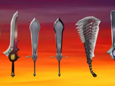 Swords Assest Pack Low-poly 3D model