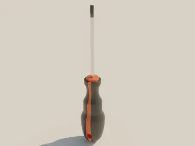 Screwdriver tool Low-poly 3D model