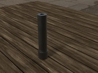 Suppressor game ready gun suppresor Low-poly 3D model