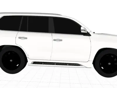 White SUV Free 3D model