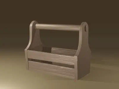 Old wooden tool - carpenter horsebarn box 3D print model