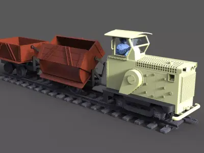 Field railway 3D print model