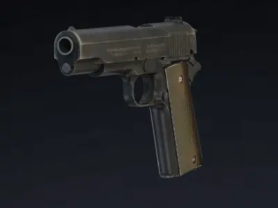  M1911 Pistol Low Poly Low-poly 3D model