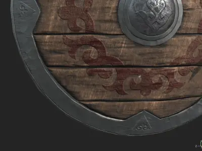 Nomad Shield Low-poly 3D model