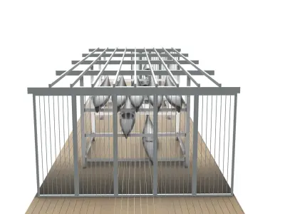 Canoe Rack 3D model