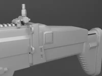 Scar-H Rifle 3D model