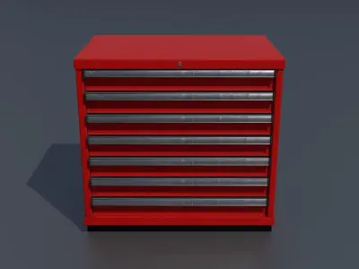 Workshop storage box small PBR 3D model