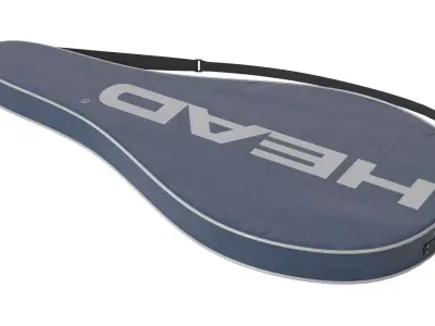 Squash sport set  Low-poly 3D model