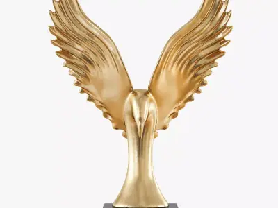 Figurine Gold Eagle Wing 3D model