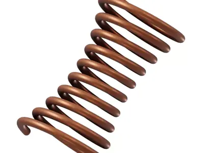 Antique Copper Concave Spring 3D model