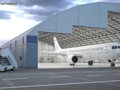 Single Aisle Airliner Rigged 3D model purchase