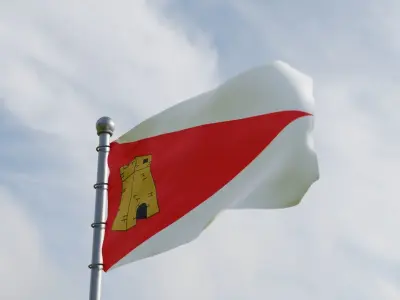 Animated Malta Flags 3D model