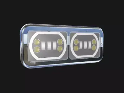  light led Angel Eye for kenworth w900 t800 t600  Low-poly 3D model