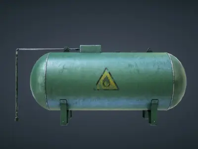 Industrial Gas Tank Low-poly 3D model