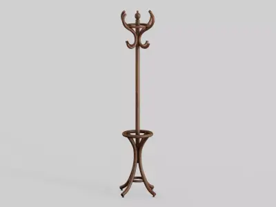 Coat rack Low-poly 3D model