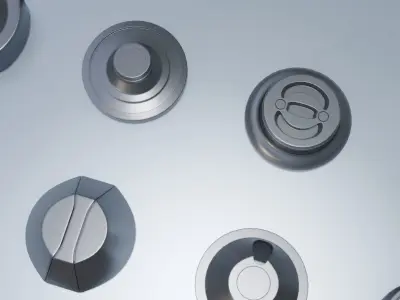 Cylinder parts - Mini SUB-D ready Pack Free 3D model